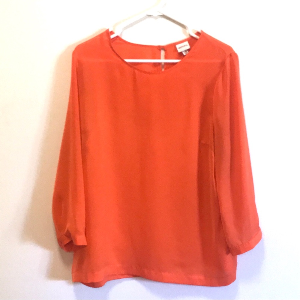 Neon Orange Merona Blouse size L